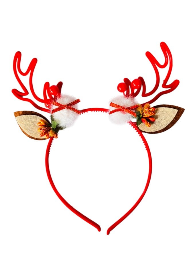 PartyToko Christmas Reindeer Antlers Headband,ChristmasHeadbandsChristmas Costume for Kids Adults 1pcs - Image 1